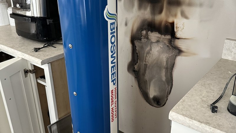 BIOSWEEP machine on site in a Chicagoland home ready for a smoke odor treatment